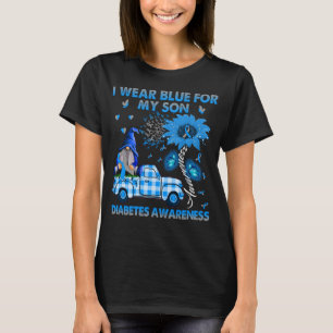 T-shirt Camion Gnomes Je Porte Du Bleu Pour Mon Fils Diabè