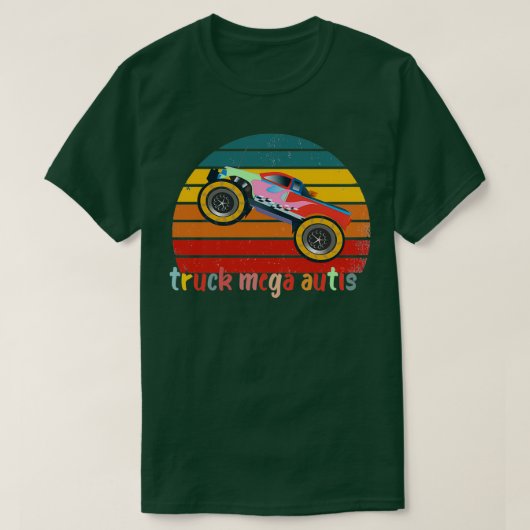 T-shirt camion méga autisme classique T (Design devant)