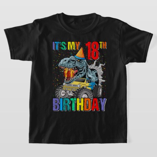T-shirt Camion Monster 18 ans adolescent 18e anniversaire  (Poser)
