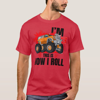 T-shirt Camion Monster 3 ans 3e anniversaire