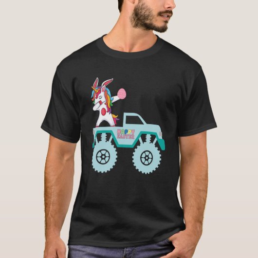 T-shirt Camion Monster de lapin de dragon de Pâques T (Devant)