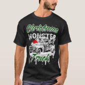 T-shirt Camion Monster de Noël cool (Devant)