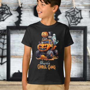 T-shirt Camion Monster Ghoul Personnalisé Halloween Garçon