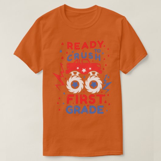 T-shirt Camion Monster Première Classe Ix27m Prêt à écrase (Design devant)