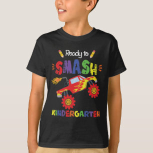 T-shirt Camion Monster prêt pour la maternelle Smash
