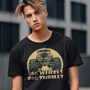 T-shirt Camion Monster vintage, Big Wheels Big Thrills