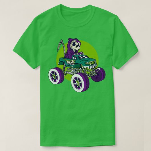 T-shirt Camion monstre crâne 2 (Design devant)