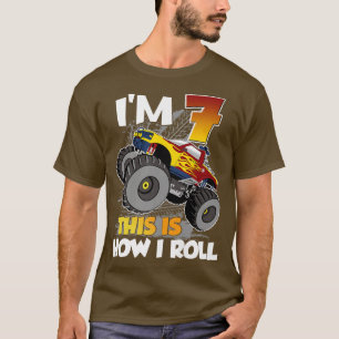 T-shirt Camion monstre de 7 ans pour garçon de 7 ans d'ann