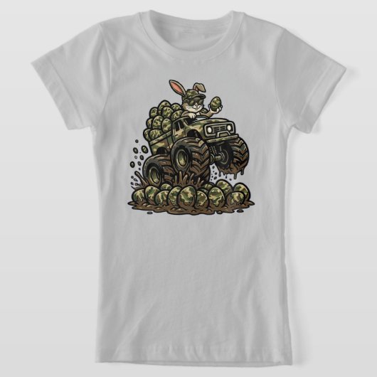 T-Shirt  Camion Monstre de Camouflage de Pâques  (Poser)