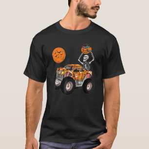 T-shirt Camion Monstre de Halloween squelette Citrouille T