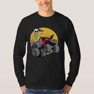T-shirt Camion Monstre de Squelette Moon Candy Tout-Petits