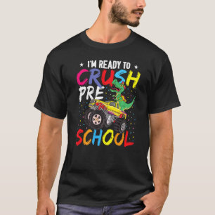 T-shirt Camion Monstre Dinosaure Prêt À Écraser Pré K Reto