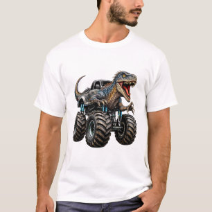 T-shirt Camion Monstre Dinosaure Vélociraptor