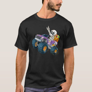 T-shirt Camion Monstre squelette d'Halloween Enfants Garço