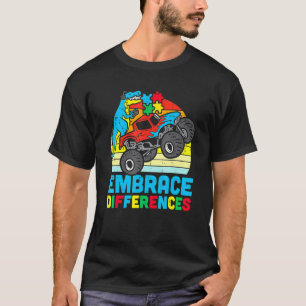 T-shirt Camion Monstre Trex Enfants Accepter les Différenc