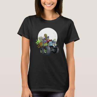 T-shirt Camion Monstre Zombie Halloween Effrayant Enfants