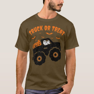 T-shirt Camion Ou Traiter Citrouilles Boo Halloween Monste