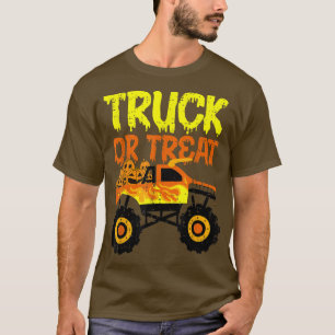 T-shirt Camion Ou Traiter Citrouilles Enfants Garçons Hall