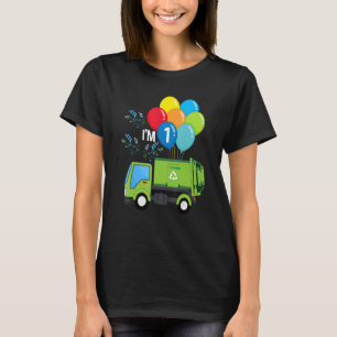 T-shirt Camion-poubelle 1er Anniversaire Véhicule Ballons
