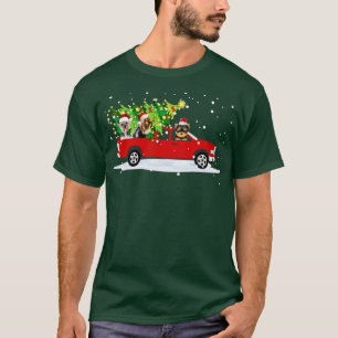 T-shirt Camion Rouge Arbre de Noël Funky Père Noël Xmas Ch