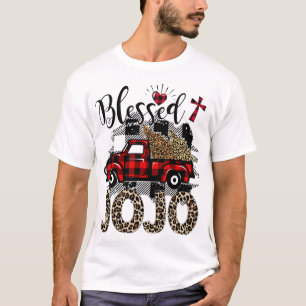 T-shirt Camion rouge Leopard béni Jojo meilleur cadeau pou