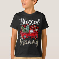 Camion Rouge Plaid Xmas Tree Blessé Grammy Family