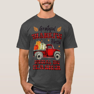 T-shirt Camion Rouge SPECCIAL EDU Thankful Gratful Ble