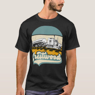 T-shirt Camion Semi coincé sur les voies ferrées Crestwood