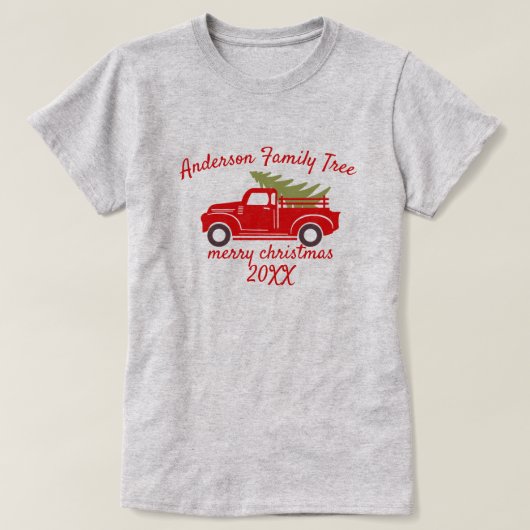 T-shirt Camion sur mesure Joyeux Noël Femme (Design devant)