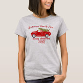T-shirt Camion sur mesure Joyeux Noël Femme (Devant)