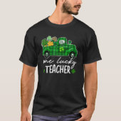 T-shirt Camion vert Shamrocks St Patrick's Day One Lucky T (Devant)