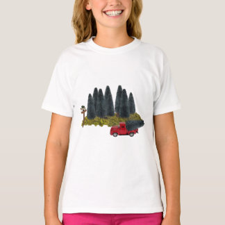T-shirt Camion vintage avec sapin de Noël