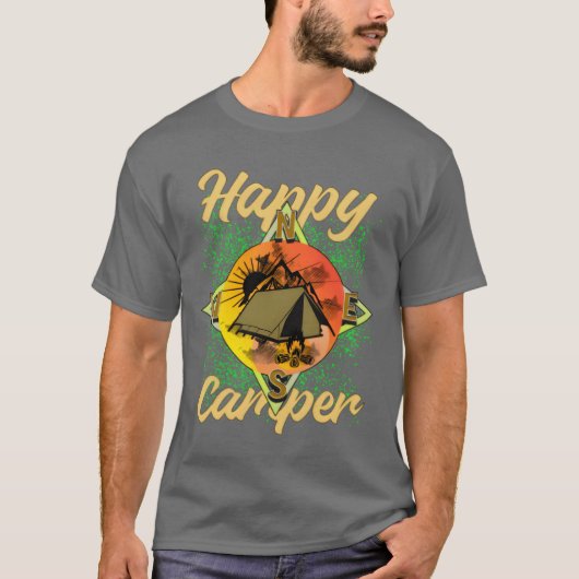 T-shirt Camionnette de camping vintage (Devant)