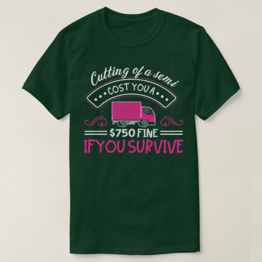 T-shirt Camionnette de pays pour femmes Trucker Camionnett (Design devant)