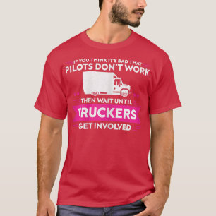 T-shirt Camionnette de pays pour femmes Trucker Camionnett