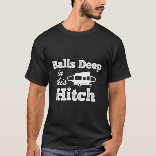 T-shirt Camionnette Fun Pop Up Camping Profond Dans Cette (Devant)