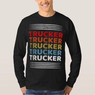 T-shirt Camionnette semi-camionneur Retro Trucker
