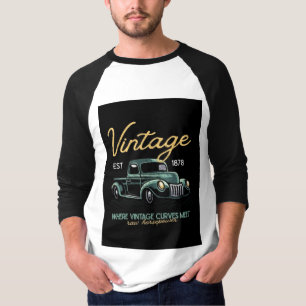 T-shirt Camionnette Vintage Puissance Brute Hommes