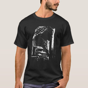 T-shirt camionneur américain Big Rigs Diesel Truck Driver 
