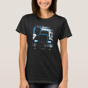 T-shirt camionneur Américain Gros Camions Diesel Conducteu