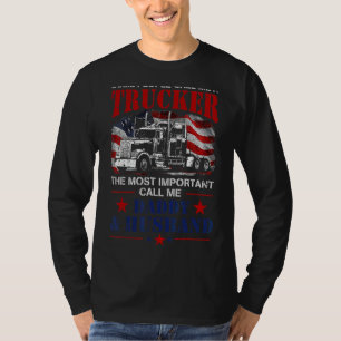 T-shirt Camionneur Camionneur Camionneur Daddy Husband Fêt