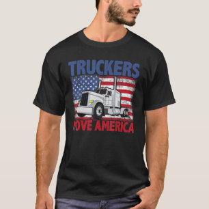 T-shirt Camionneurs Déplacent l'Amérique Semi Conducteur d