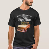 T-shirt Camions Classiques Facilement Distraits Par Citati (Devant)