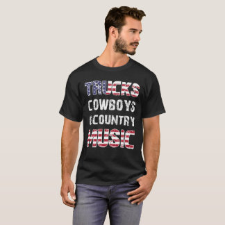 T-shirt camions cowboys et country music