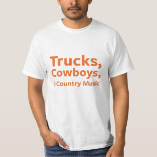 T-shirt Camions, cowboys et musique country