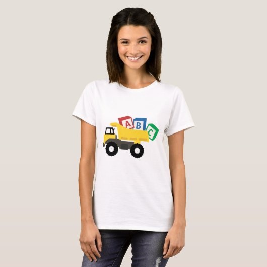 T-shirt Camions de construction ABC (Devant entier)