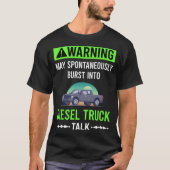 T-shirt Camions diesel à avertissement vert Camion (Devant)
