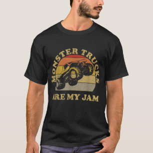 T-shirt Camions monstre cool art mot Jam