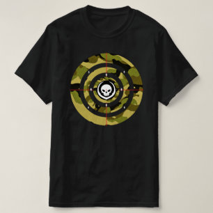 T-shirt Camirage de cible de crâne tactique Précision de f