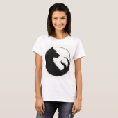 T-shirt Camisa feminina lobo design (Devant entier)